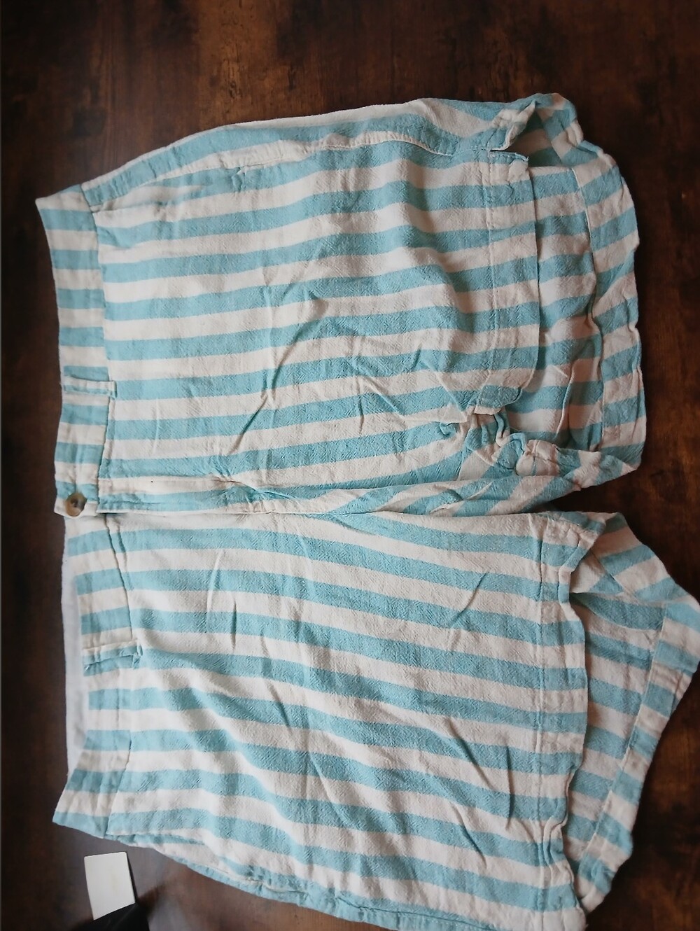 Old Navy Casual Striped Shorts - Light Blue and White